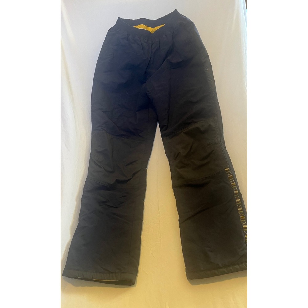 LL Bean Kids XL 18 Navy Blue Insulated Snow Pants Reinforced Knees